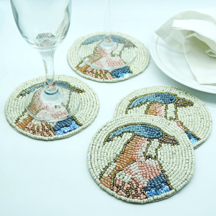 Embroidered Coaster set of 4