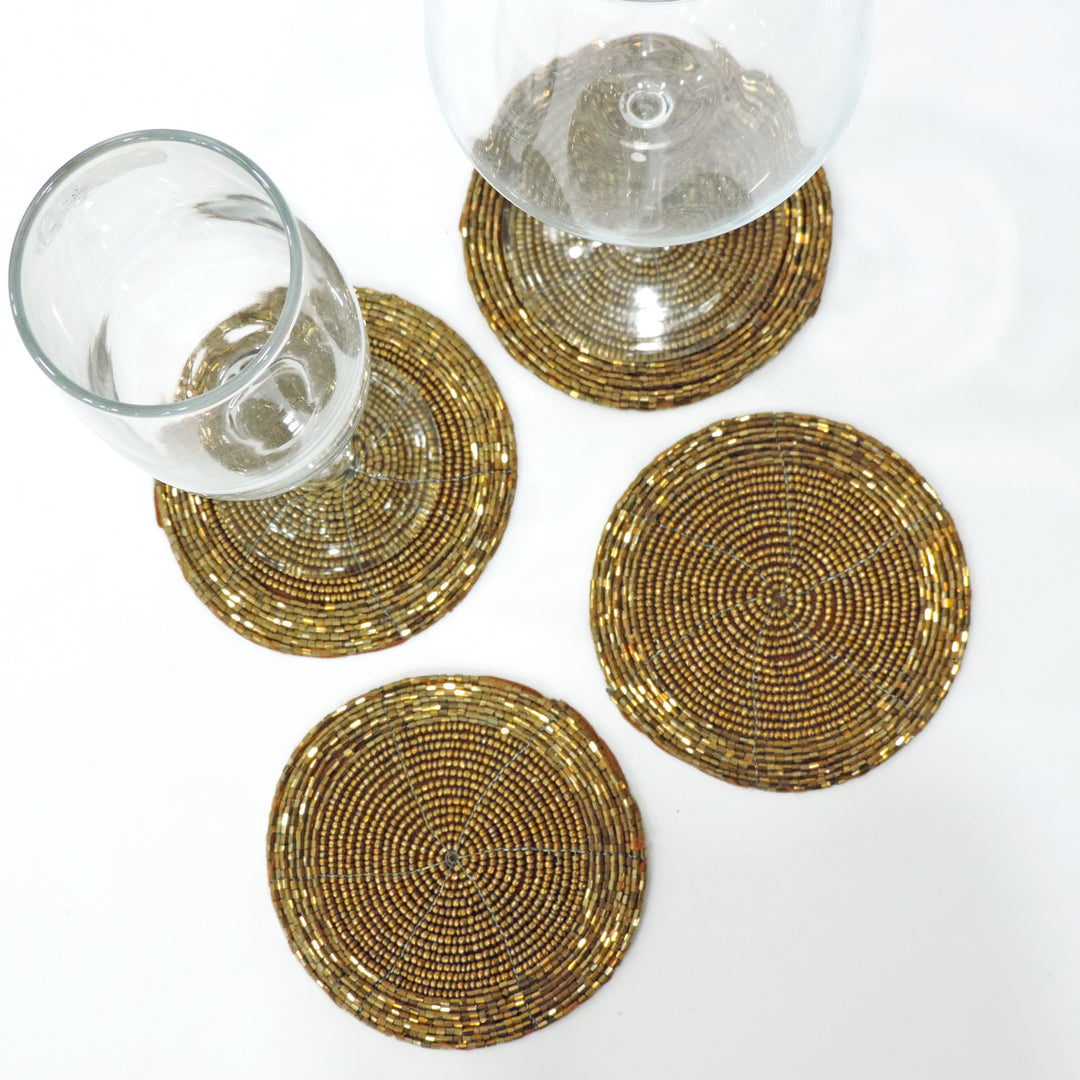 Beaded Coaster set of 4