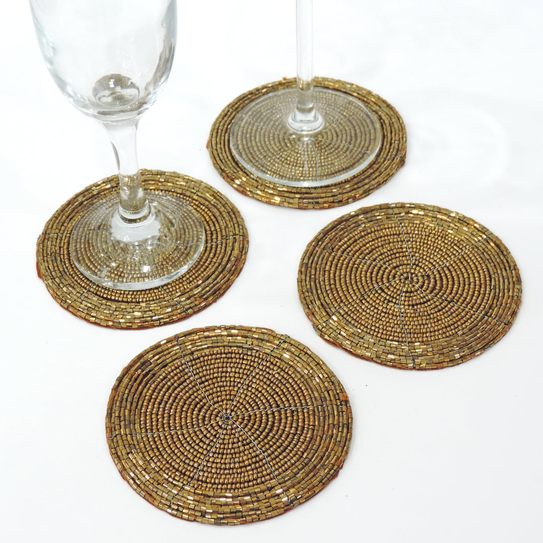 Beaded Coaster set of 4