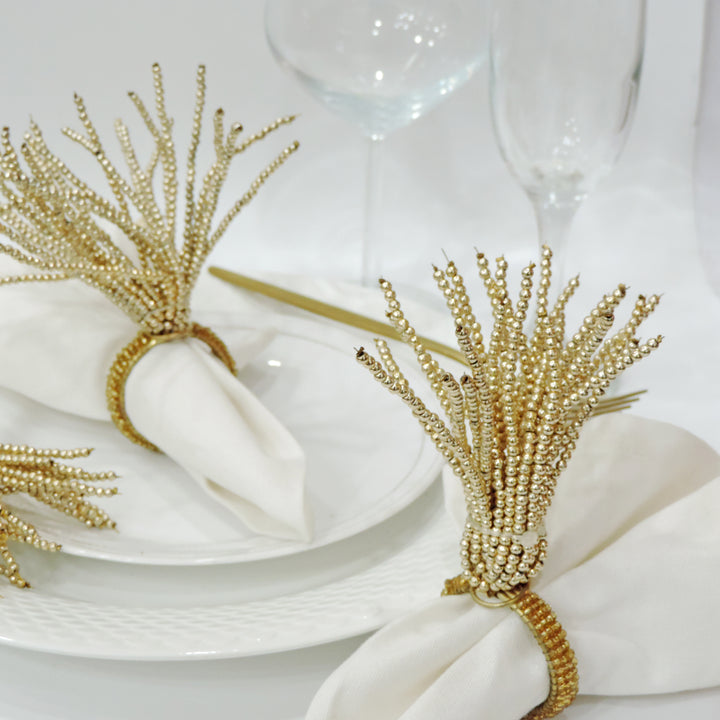 Tasseled Napkin Rings Set of 4