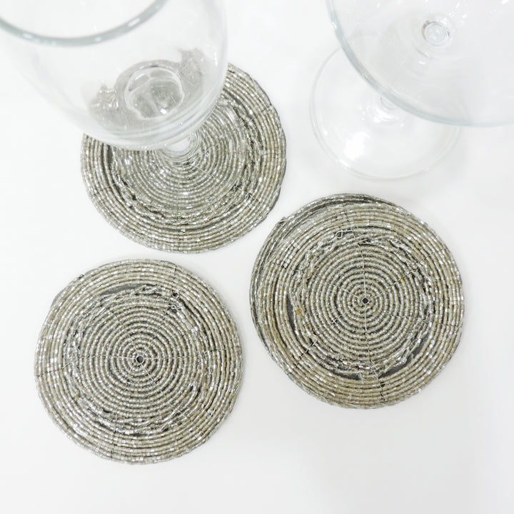 Beaded Coaster set of 4