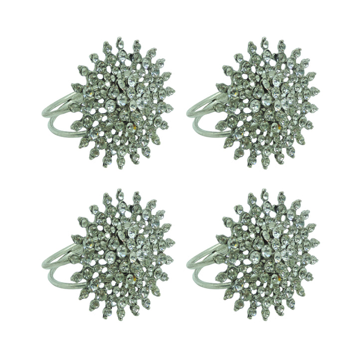 Jeweled Napkin Ring Set of 4