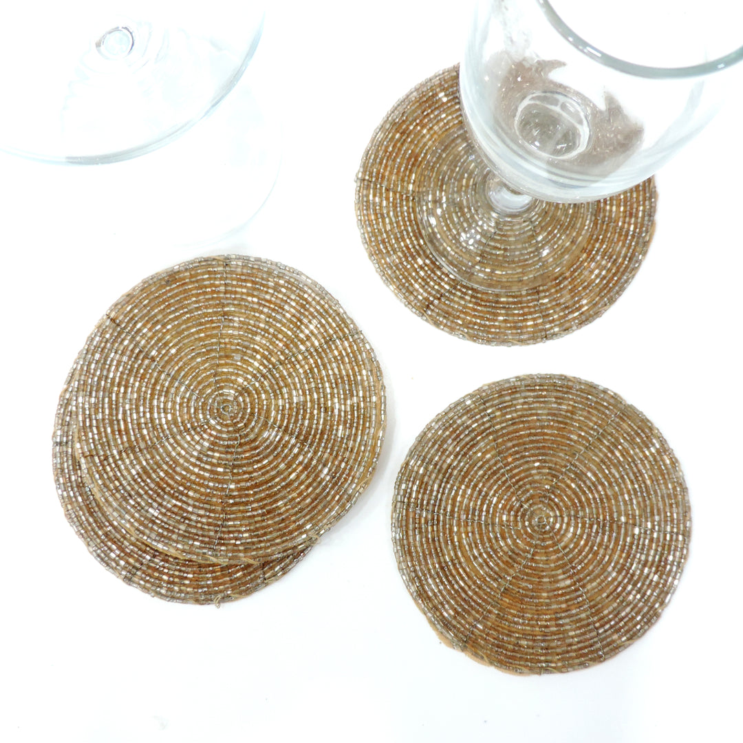 Beaded Coaster set of 4