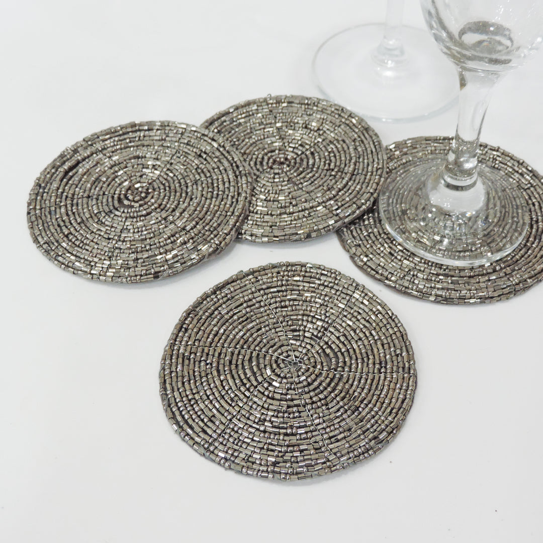 Beaded Coaster set of 4