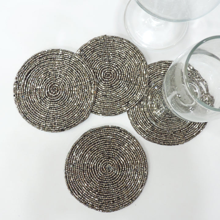 Beaded Coaster set of 4