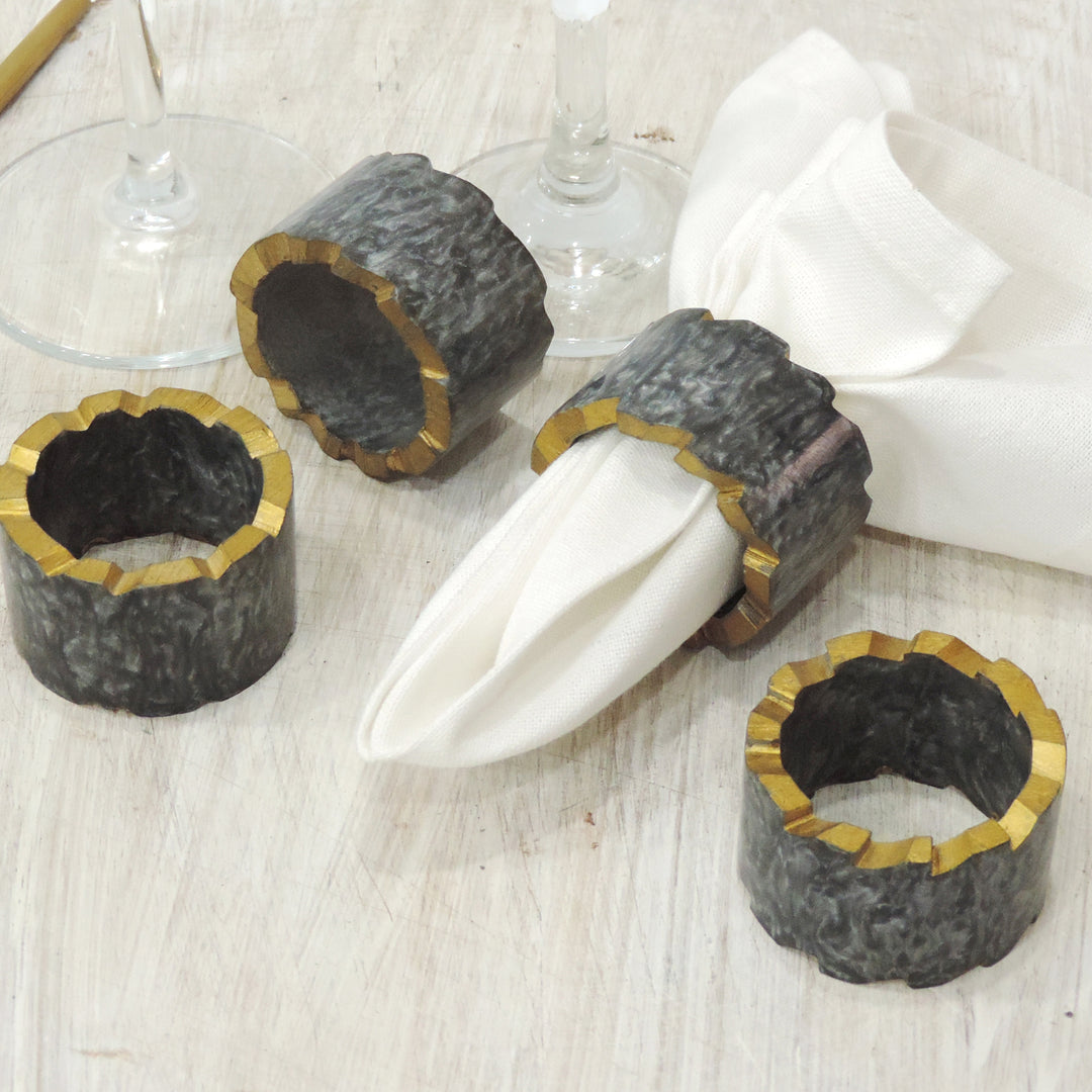 Resin Napkin Ring Set of 4