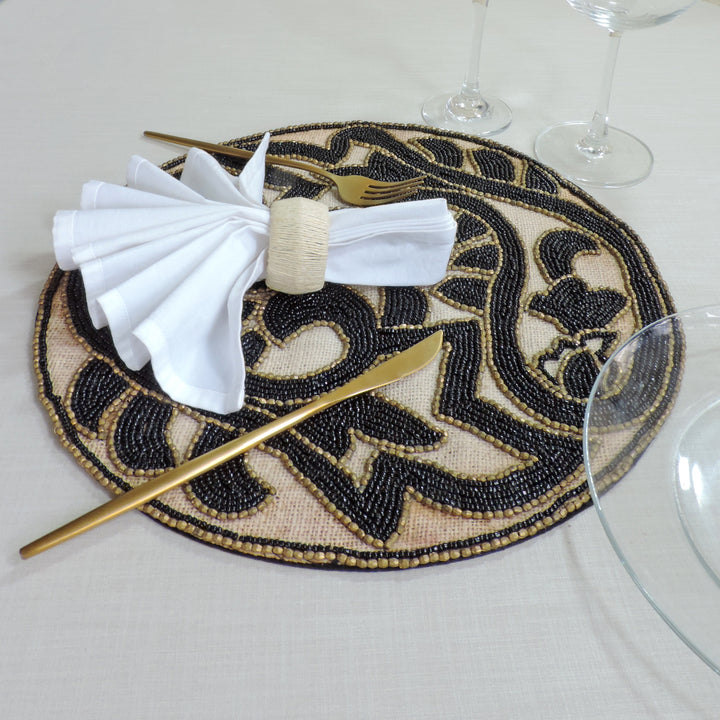 Embroidered Placemats Set of 2 // Dinning Table Placemats