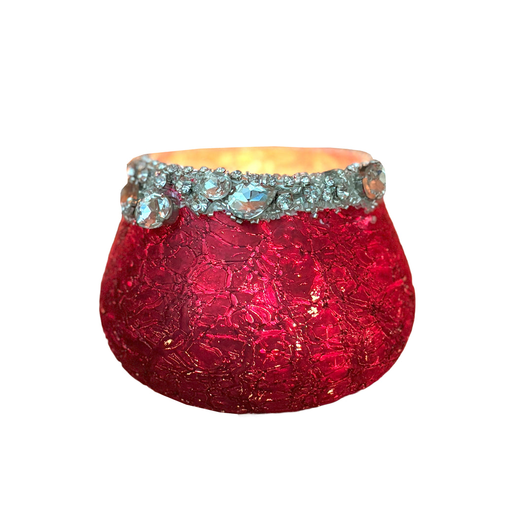 Ainaa Collection - Set of 2 Glass Votive - Red