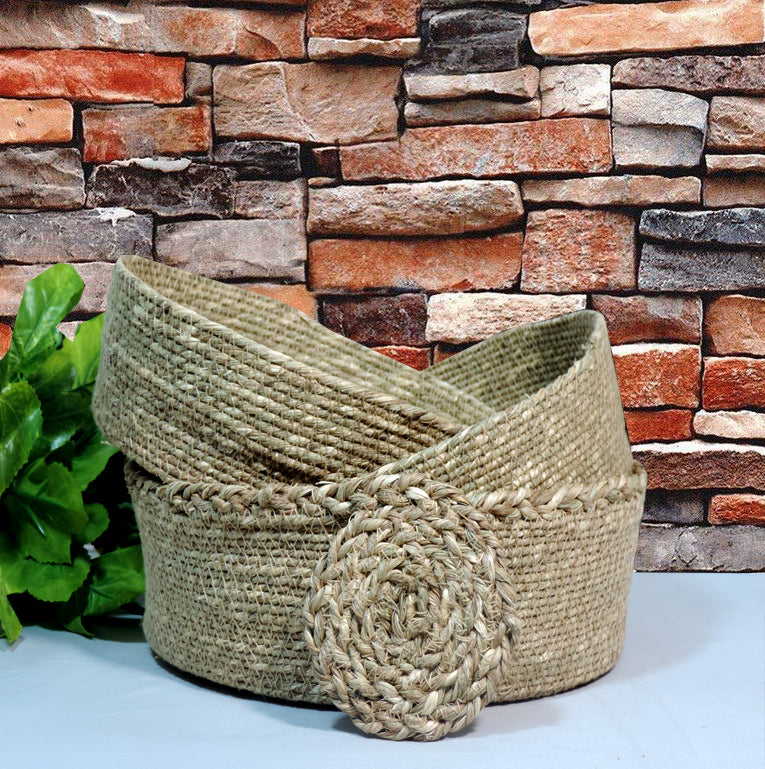 Seagrass Utility Basket - Black & Natural - Set of 3