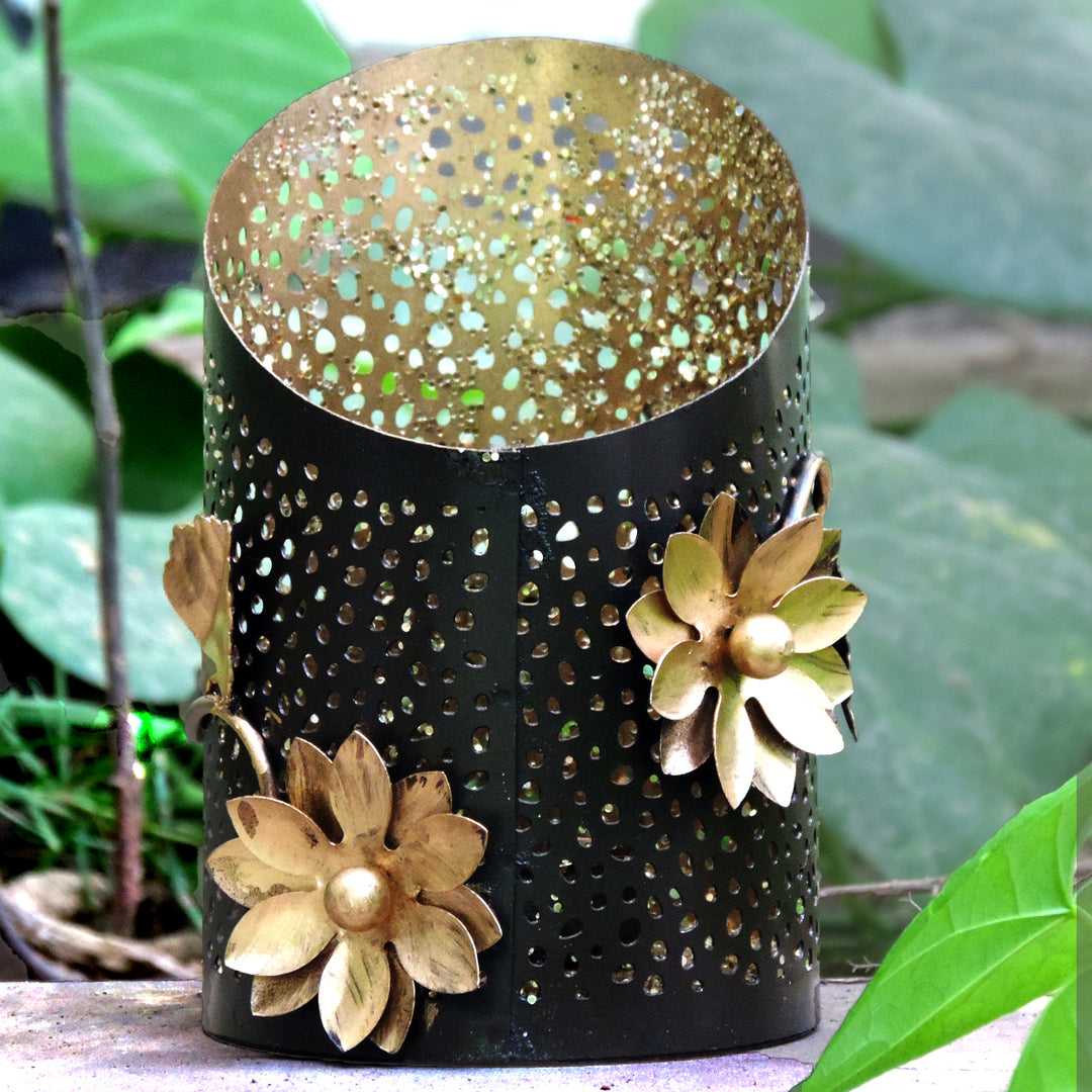 Noor Collection Votive - Black & Gold