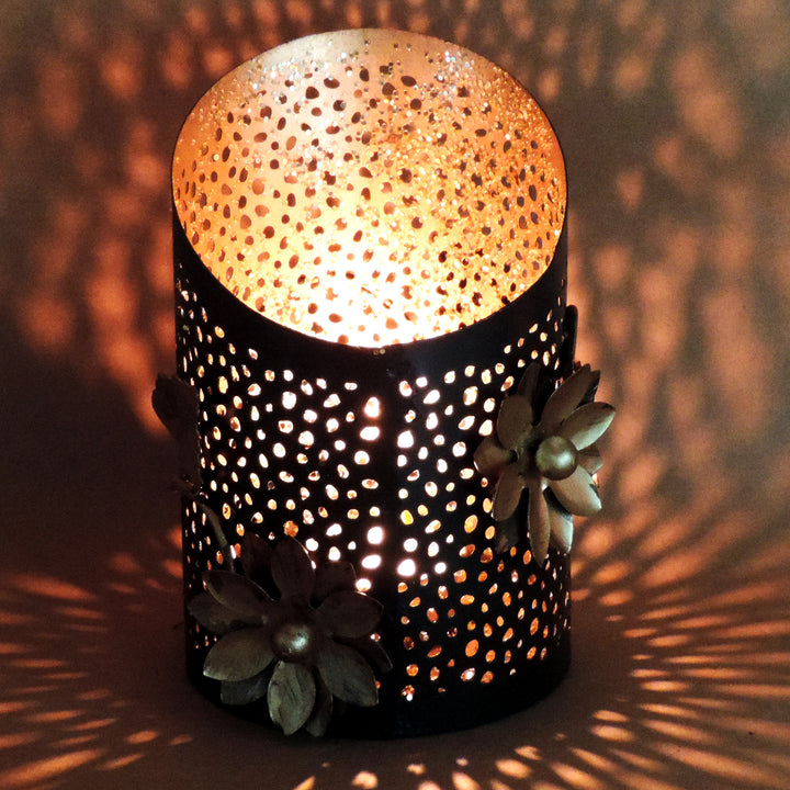 Noor Collection Votive - Black & Gold