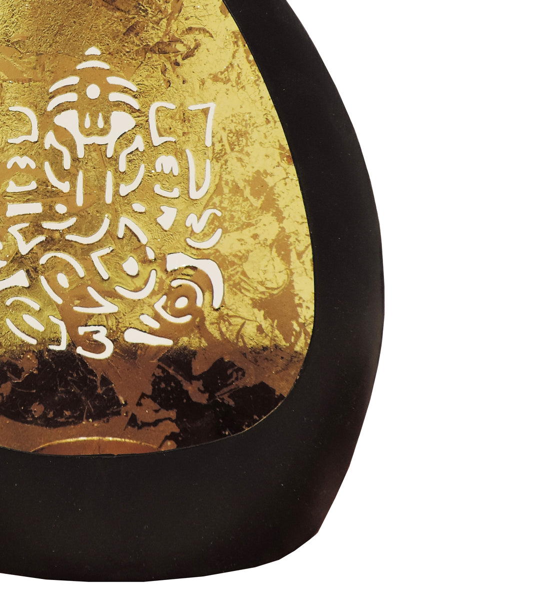 Chiragh Collection - Ganesh Set of 2 Votives with tea light - Black & Gold