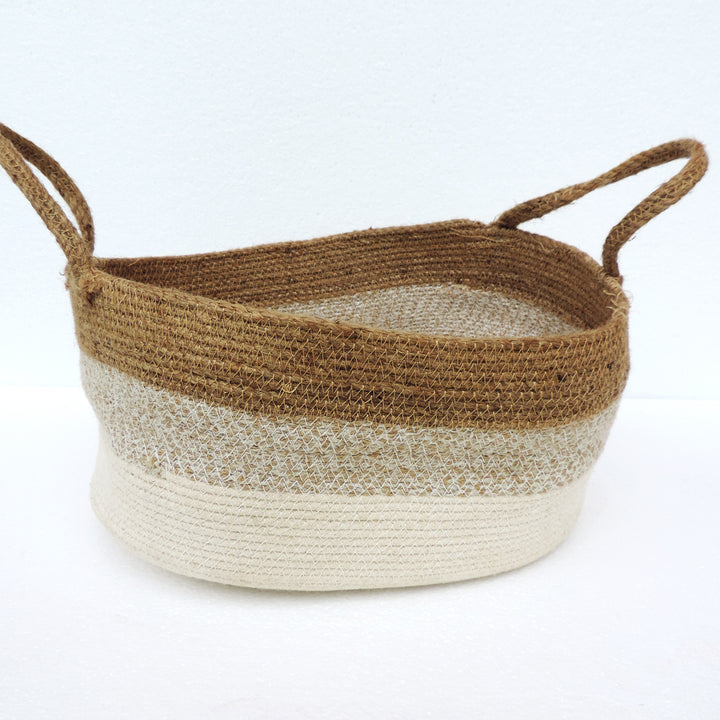 Jute Storage Basket - Cream & Natural