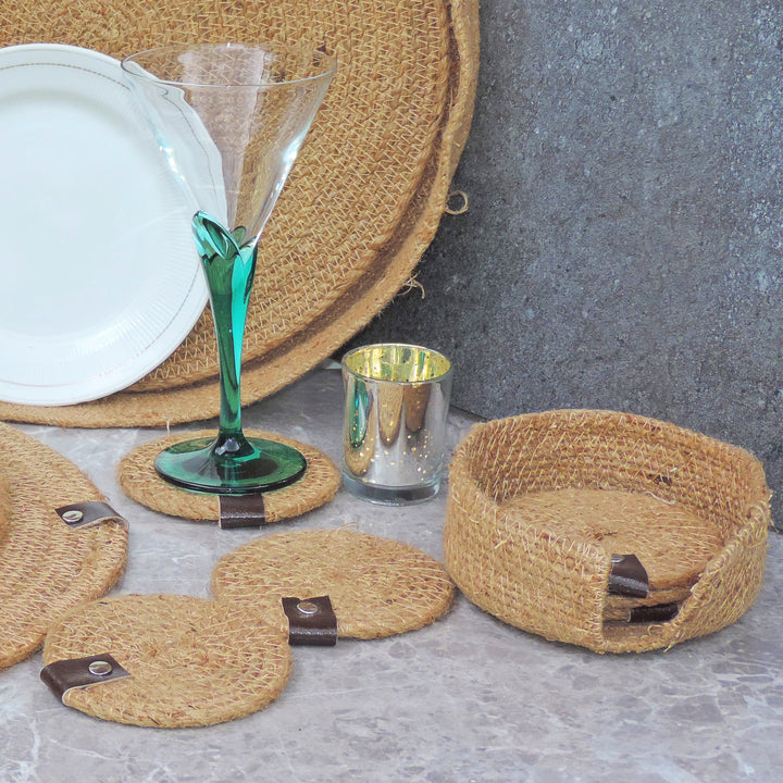 Jute Coaster set of 6